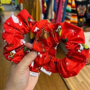 Vibrant Red Holiday Scrunchies